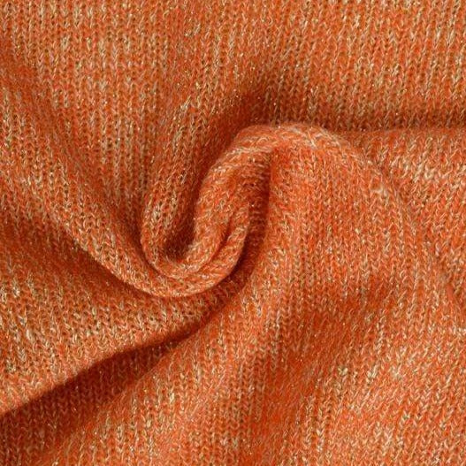 Orange jersey med lurex – elastiskt glittertyg (bild 1 av 2)