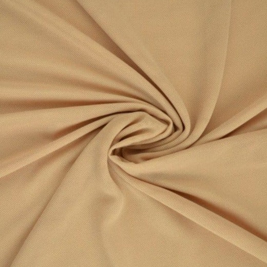 Champagnefärgad lycramesh – elastiskt nettyg, semi-transparent 4-vägs stretch (bild 1 av 4)