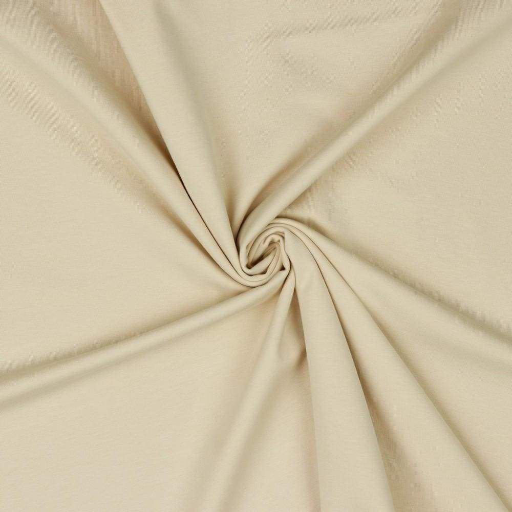 BEIGE EKOLOGISK BOMULLS JERSEY – GOTS-CERTIFIERAD TRIKÅ
