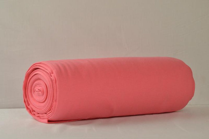 Korallrosa muddväv – bomullsmudd med stretch (bild 2 av 5)
