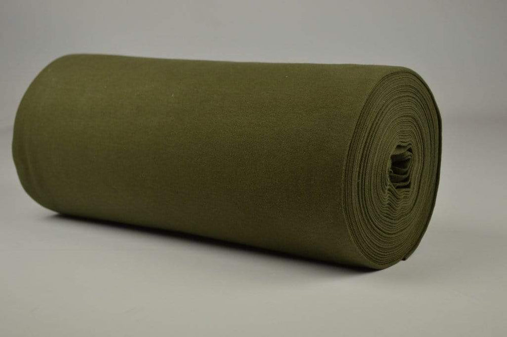 Mossgrön muddväv – bomullsmudd med stretch (bild 2 av 5)