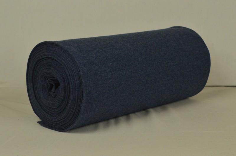 Navy melerad muddväv – bomullsmudd med stretch (bild 2 av 5)