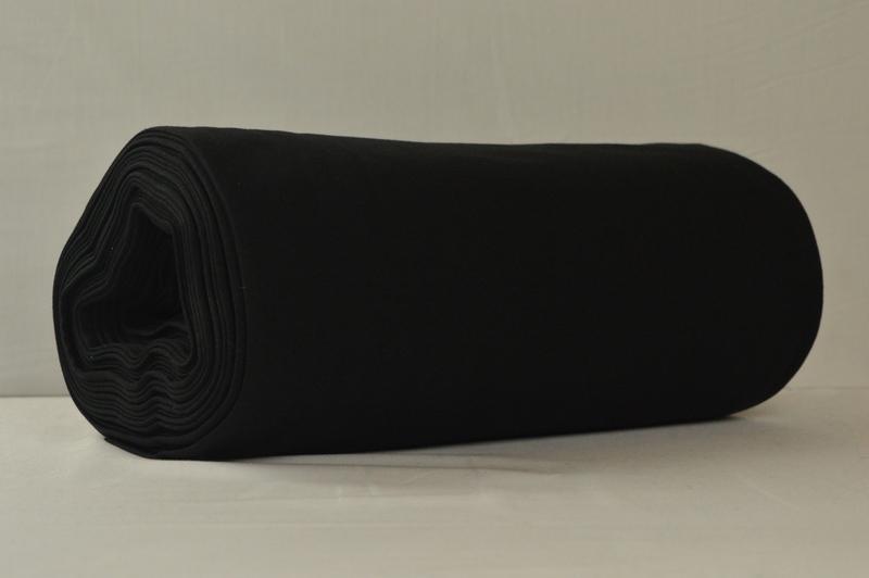 Svart muddväv – bomullsmudd med stretch (bild 2 av 5)