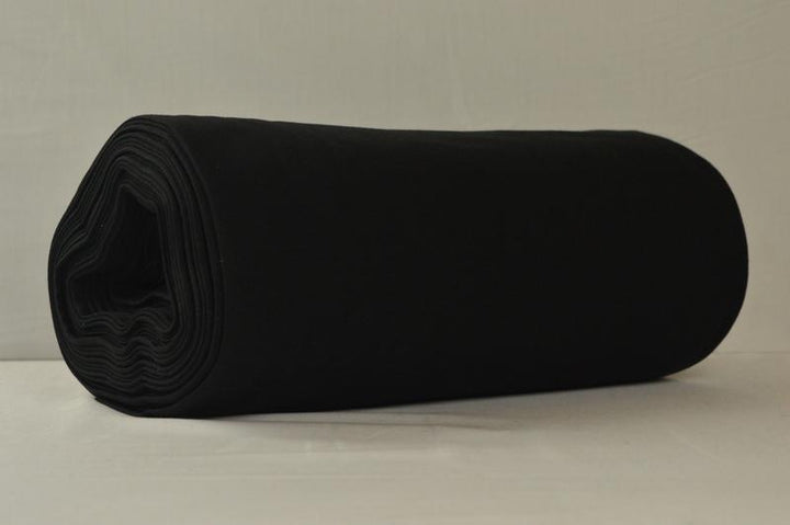 Svart muddväv – bomullsmudd med stretch (bild 2 av 5)