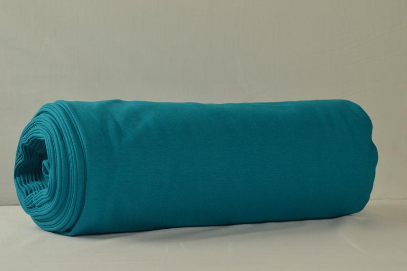 Mörk turkos muddväv – bomullsmudd med stretch (bild 2 av 5)