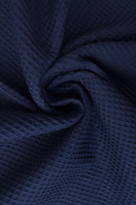 Navy våffel piqué – absorberande & snabbtorkande (bild 1 av 8)