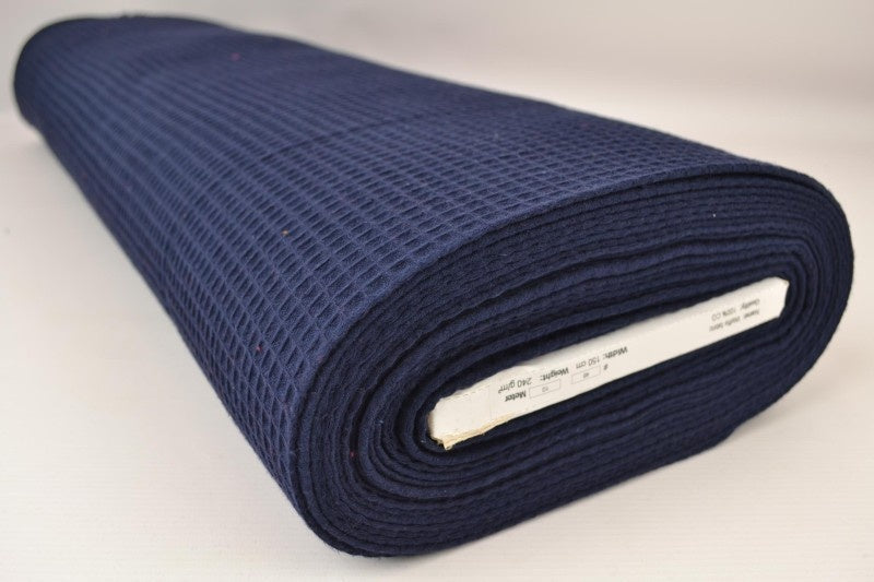 Navy våffel piqué – absorberande & snabbtorkande (bild 2 av 8)