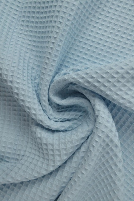 Babyblå våffel piqué – absorberande & snabbtorkande (bild 1 av 8)