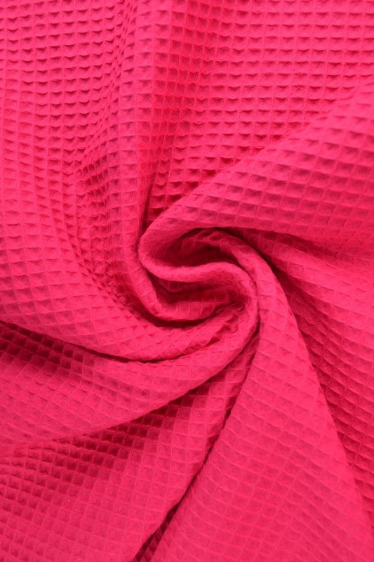 Pink våffel piqué – absorberande & snabbtorkande (bild 1 av 8)