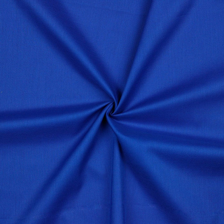KOBOLTBLÅ EKOLOGISK LÄTT SEMI TRANSPARENT VOILE TYG AV BOMULL