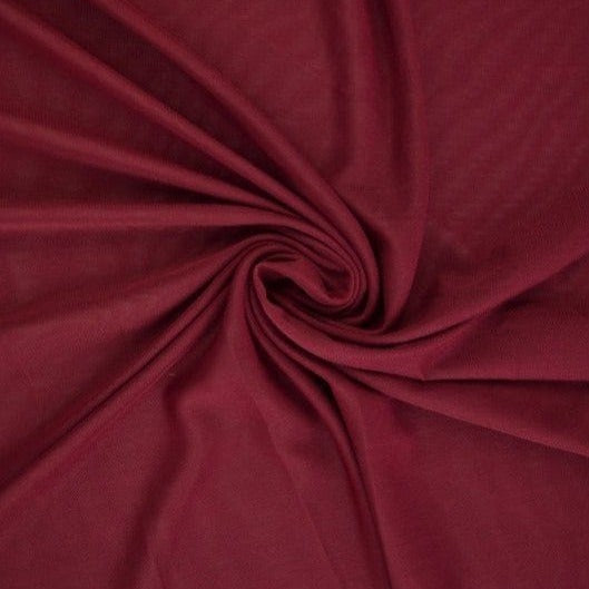 Bordeaux lycramesh – elastiskt nettyg, semi-transparent 4-vägs stretch (bild 1 av 4)