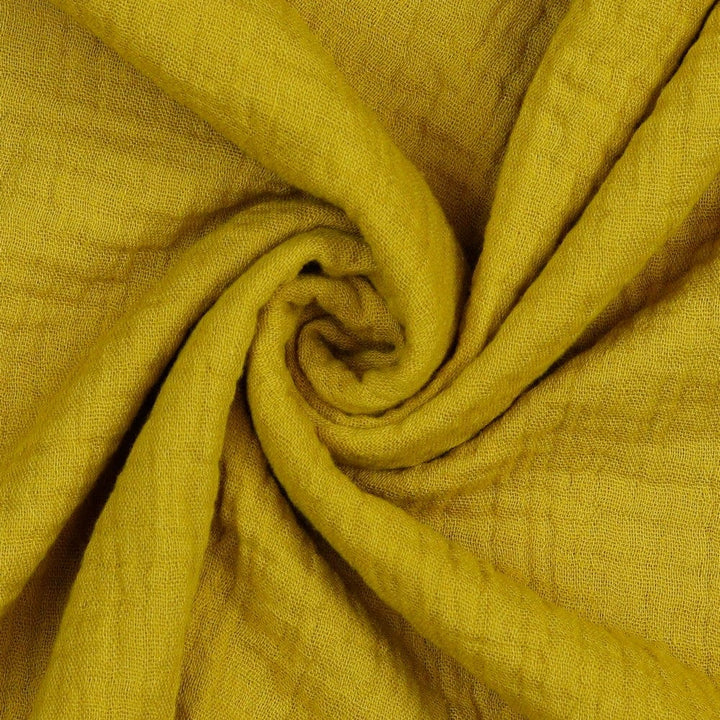 SENAPSGUL DOUBLE GAUZE EKOLOGISK MUSLIN – MJUK & ANDNINGSBAR