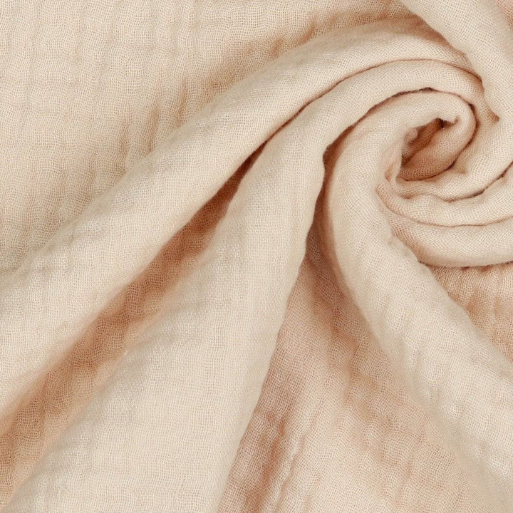 LJUS PERSIKA TRIPLE GAUZE EKOLOGISK MUSLIN – MJUK & ANDNINGSBAR
