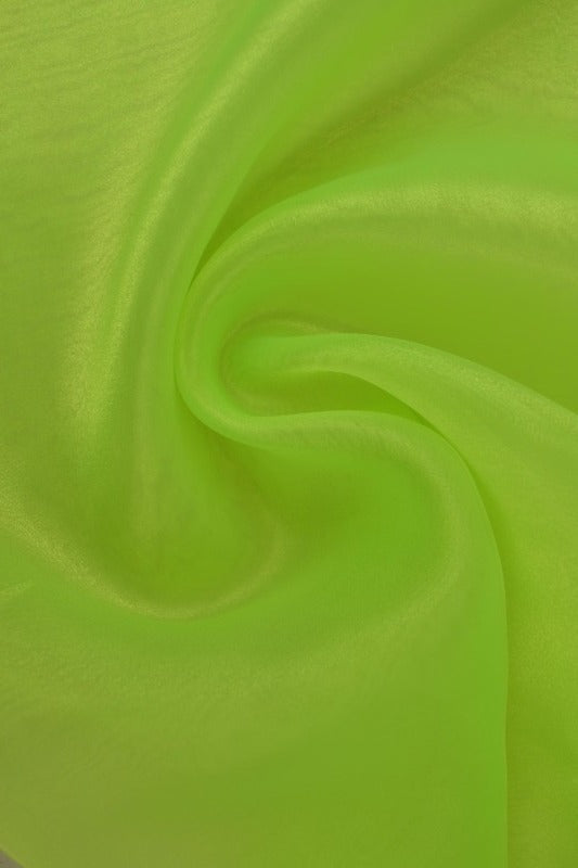 Limegrön organza – transparent & glänsande (bild 1 av 7)