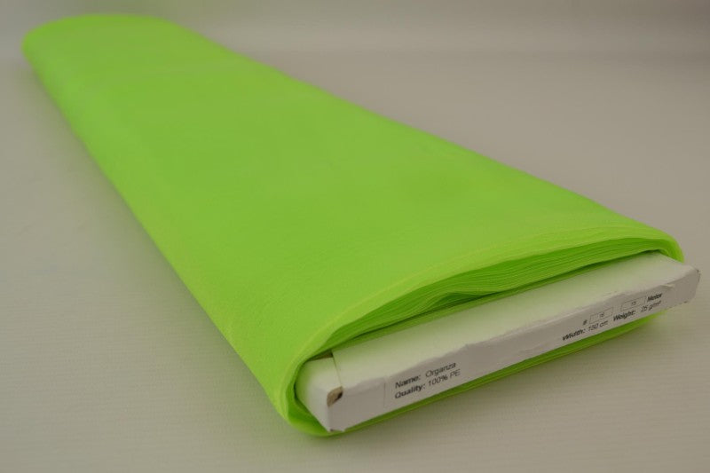 Limegrön organza – transparent & glänsande (bild 2 av 7)