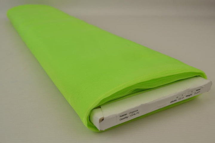 Limegrön organza – transparent & glänsande (bild 2 av 7)