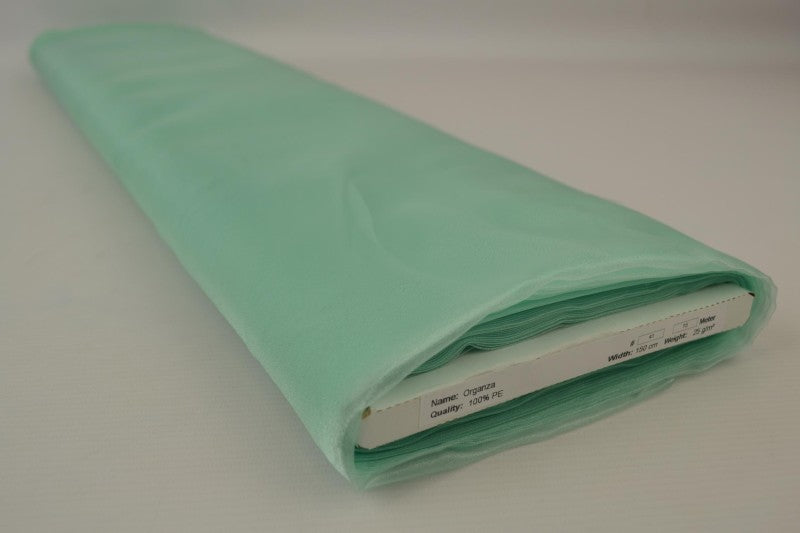 Mintgrön organza – transparent & glänsande (bild 2 av 7)