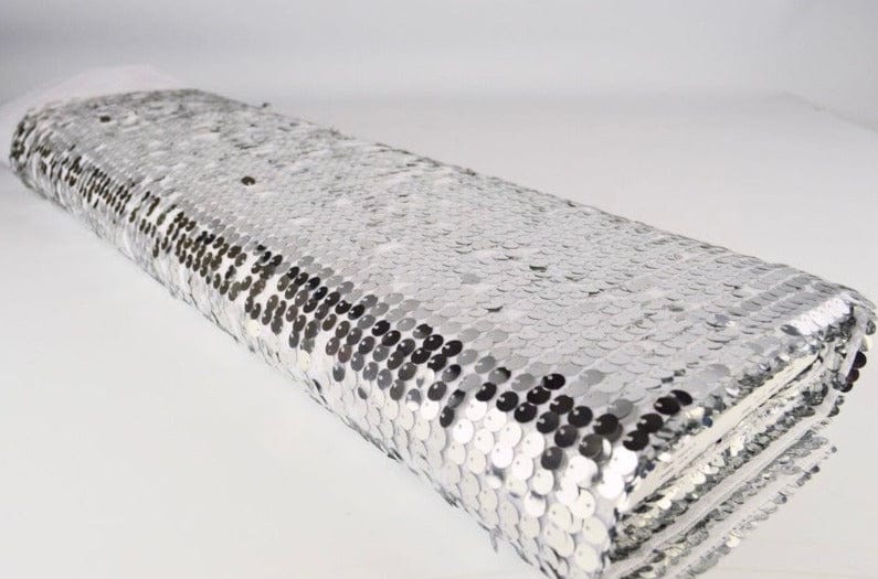 SILVER PALJETTYG – STORA 8 MM PALJETTER & ENVÄGSSTRETCH