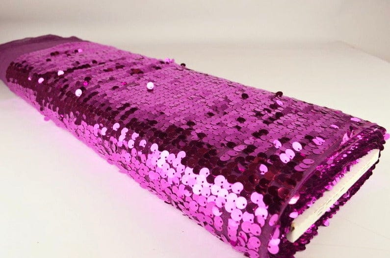 Violet paljettyg – stora 8 mm paljetter & envägsstretch (bild 2 av 6)