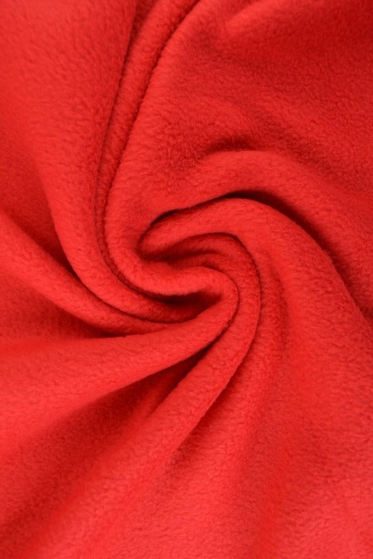 Röd polar fleece – anti-pilling, varm & lätt (bild 1 av 7)