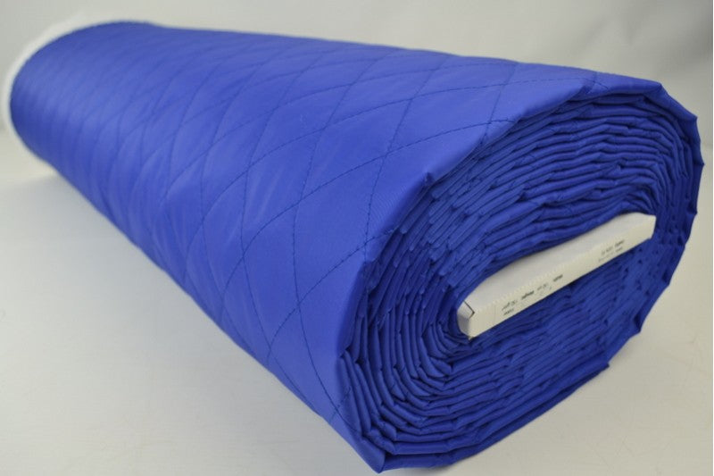 Mörkblå quiltat tyg med vadderad baksida (bild 2 av 9)