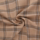 BEIGE SKOTTSKRUTEN FLANNEL M. SVARTA OCH BLÅ LINJER