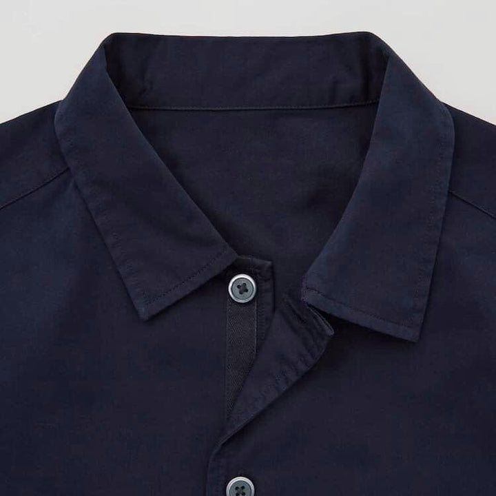 Mossgrön bomullstwill med stretch – diagonal twill & formfast komfort (bild 3 av 7)