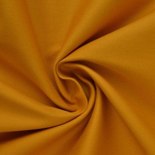 Ockragul bomullstwill med stretch – diagonal twill & formfast komfort (bild 1 av 7)