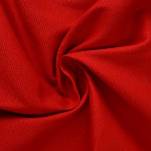 Röd bomullstwill med stretch – diagonal twill & formfast komfort (bild 1 av 7)