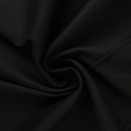 Svart bomullstwill med stretch – diagonal twill & formfast komfort (bild 1 av 7)