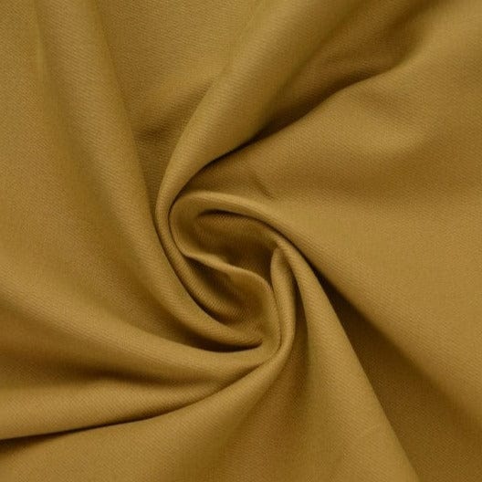 Taupe bomullstwill med stretch – diagonal twill & formfast komfort (bild 1 av 7)
