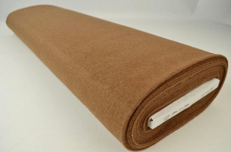 Mörk karamellfärgad slitstark och mjuk ull/polyester tyg (bild 2 av 4)