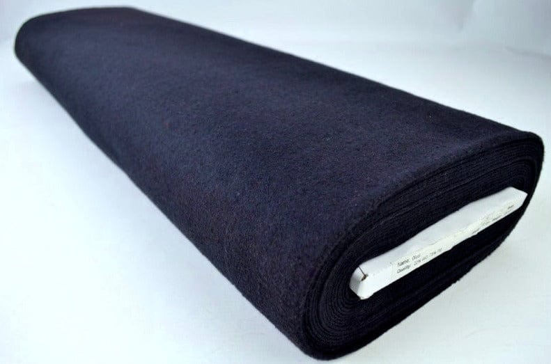 Navy slitstark och mjuk ull/polyester tyg (bild 2 av 4)