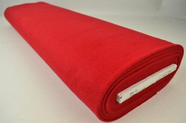 Röd slitstark och mjuk ull/polyester tyg (bild 2 av 4)