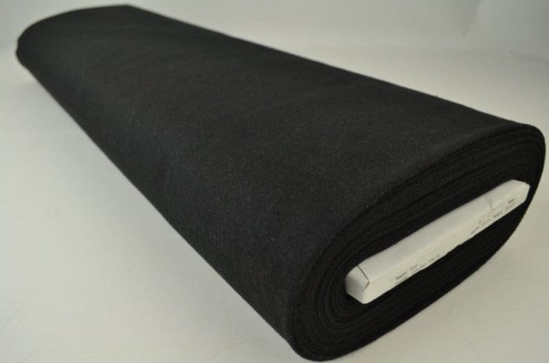 Svart slitstark och mjuk ull/polyester tyg (bild 2 av 4)