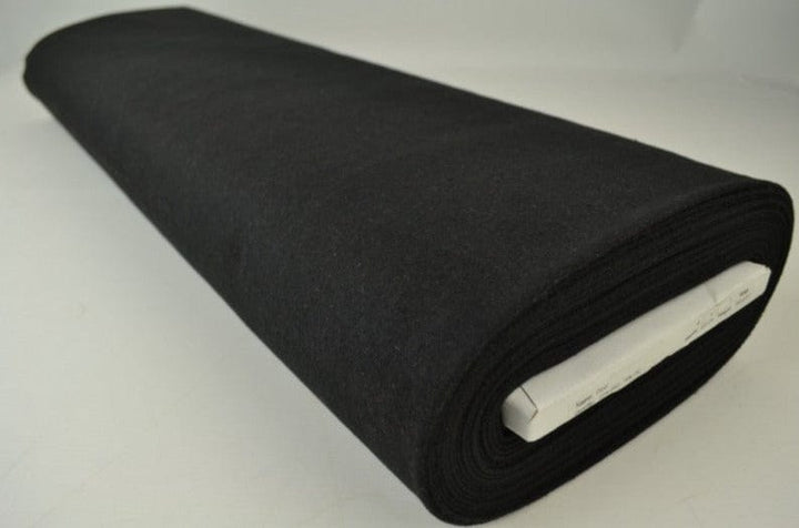 Svart slitstark och mjuk ull/polyester tyg (bild 2 av 4)