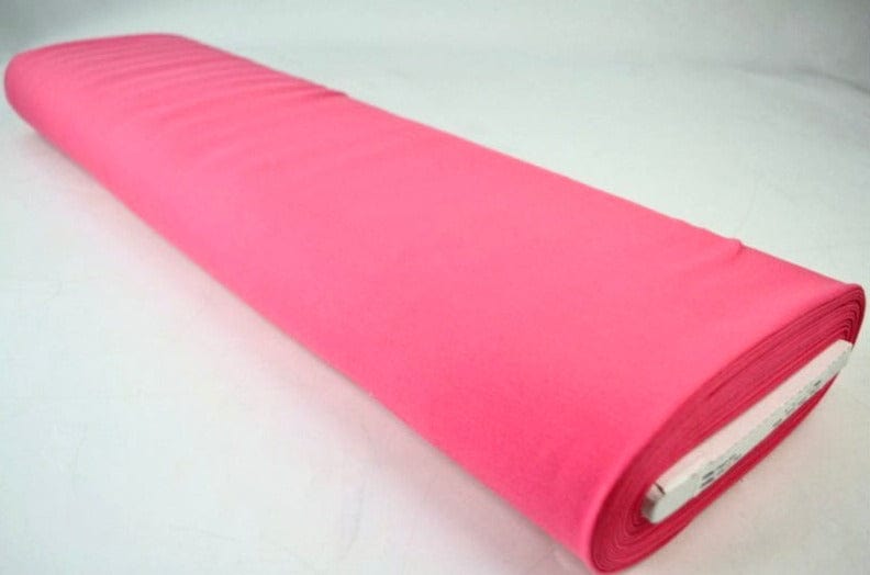 Neon pink french terry – mjuk bomullsstickad metervara med stretch (bild 2 av 5)