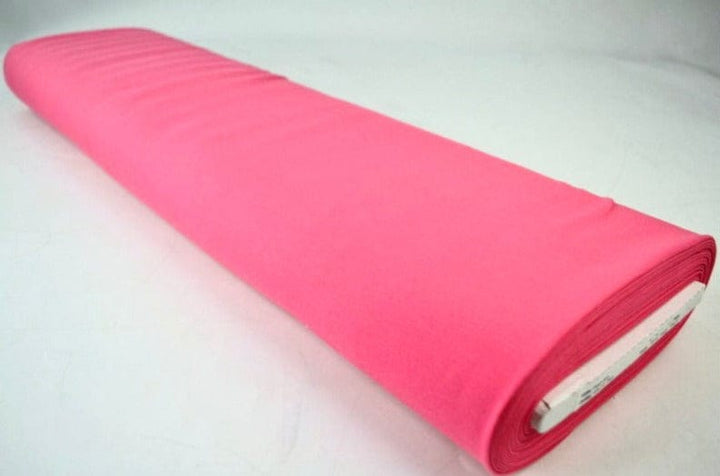 Neon pink french terry – mjuk bomullsstickad metervara med stretch (bild 2 av 5)