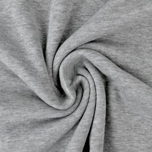 Grå melange borstad sweatshirt – alpine fleece med mjuk insida & stretch (bild 1 av 6)