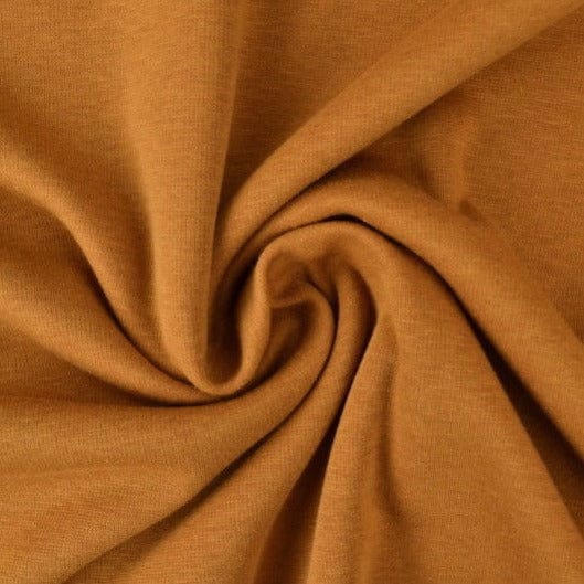 Mörk okkergul borstad sweatshirt – alpine fleece med mjuk insida & stretch (bild 1 av 6)