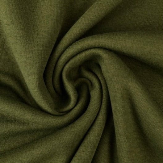 Mosgrön borstad sweatshirt – alpine fleece med mjuk insida & stretch (bild 1 av 6)
