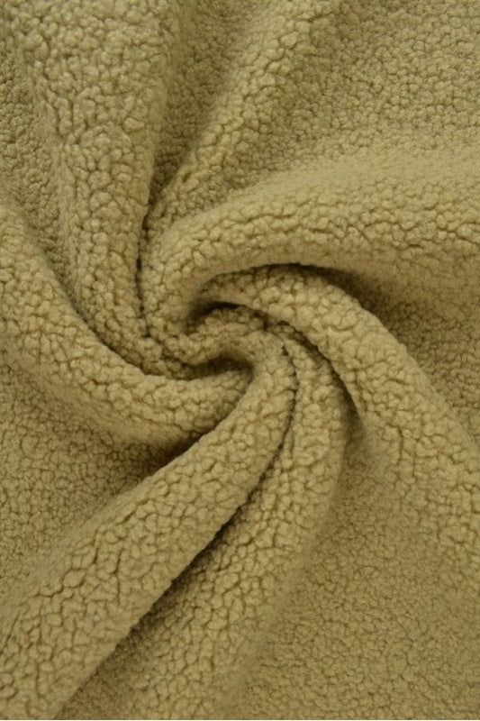 BEIGE TEDDYTYG MED STRETCH – MJUKT & VÄRMEISOLERANDE