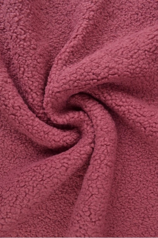 Mörk ljusrosa teddytyg med stretch – mjukt & värmeisolerande (bild 1 av 7)