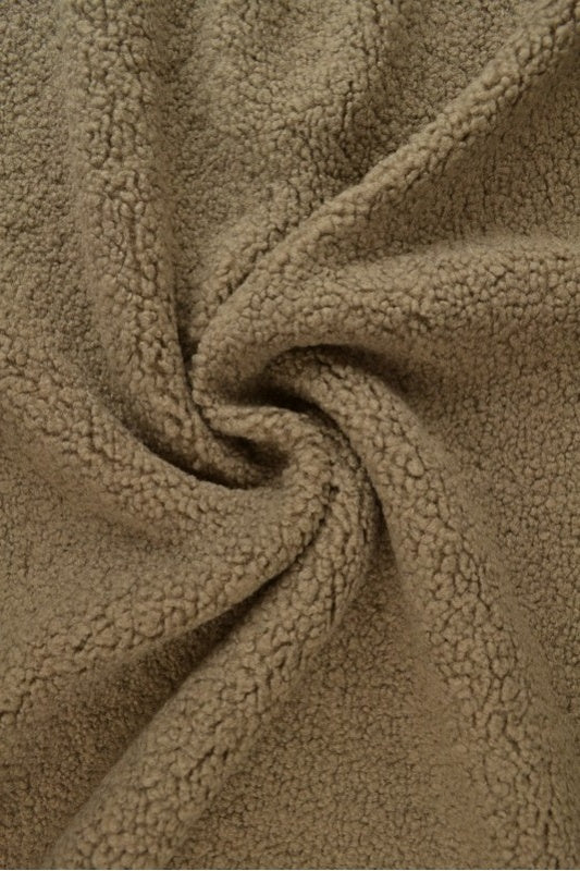 TAUPE TEDDYTYG MED STRETCH – MJUKT & VÄRMEISOLERANDE