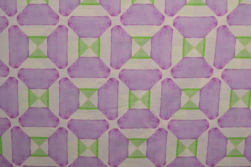 Lila linne med geometriskt mönster – grön (bild 2 av 9)