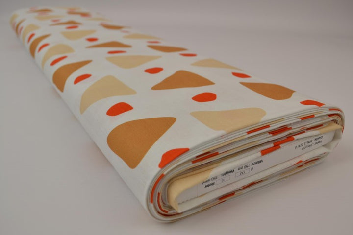 Beige linne med grafiskt mönster – brun & orange (bild 2 av 9)