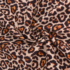BEIGE LINNE MED LEOPARDTRYCK