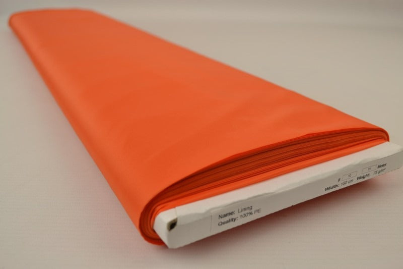 Orange fodertyg polyesterfoder – slätt, lätt & lätt glans (bild 2 av 5)