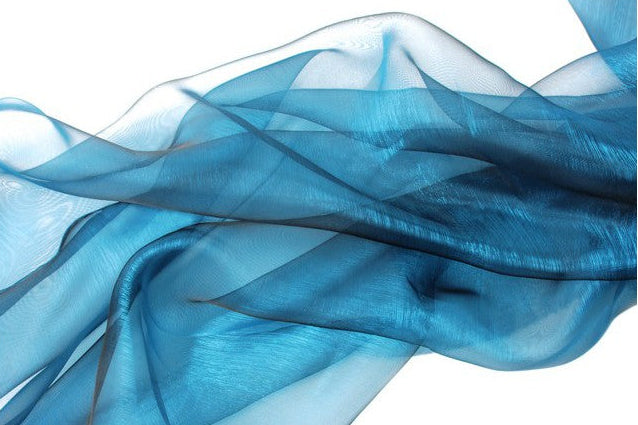 Silvergrå organza – transparent & glänsande (bild 6 av 7)
