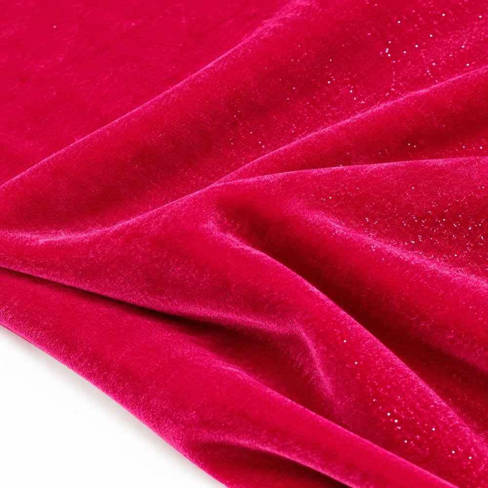 PINK MICRO VELOUR TYG MED GLIMMER (bild 3 av 3)
